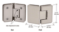 Shower Door Pinnacle Series Adjustable 135 Degree Glass-to-Glass Hinge - Reflect Window & Door