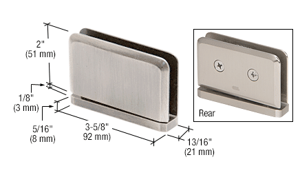 Shower Door Prima Series 5 Degree Pre-Set Pin Top or Bottom Mount Hinge - Reflect Window & Door