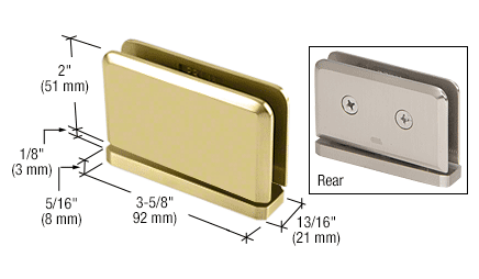 Shower Door Prima Series 5 Degree Pre-Set Pin Top or Bottom Mount Hinge - Reflect Window & Door