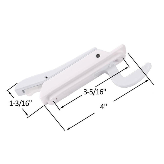 White Multi - Point Casement Window Locking Handle with Catch – Secure Replacement Lock for Vinyl Windows - Reflect Window & Door