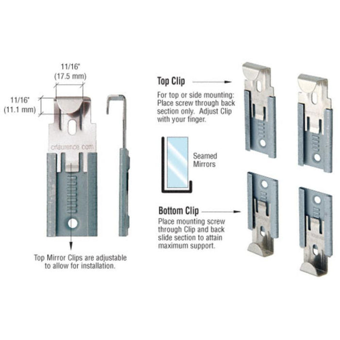 Sleek Adjustable Mirror Clip Set - Reflect Window & Door