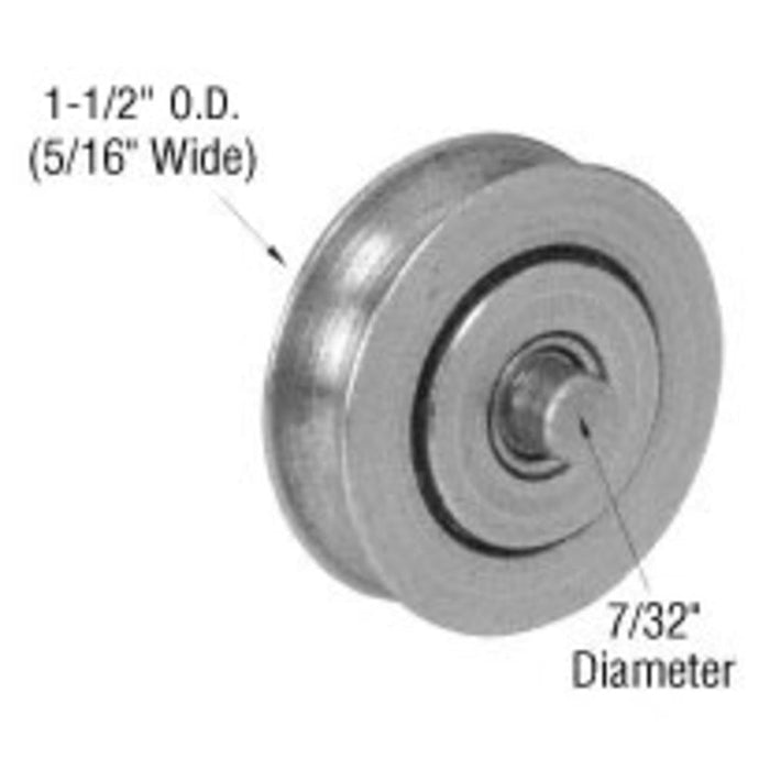 Sliding Glass Door 1 - 1/2" Diameter Stainless Steel B.B. Replacement Roller 5/16" Wide - Reflect Window & Door