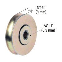 Sliding Glass Door 1 - 1/2" Diameter Steel Ball Bearing Replacement Roller 5/16" Wide - Reflect Window & Door