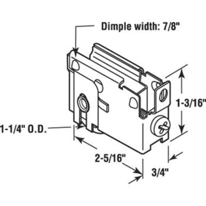 Sliding Glass Door 1 - 1/4" Steel Ball Bearing Roller with 3/4" Wide Housing for Northrop 600 Series Doors - Reflect Window & Door