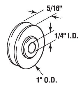 Sliding Glass Door 1" Diameter Steel Door Rollers - Reflect Window & Door