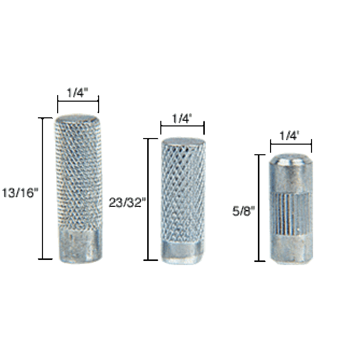 Sliding Glass Door 1/4" Axle Pin Assortment - Reflect Window & Door
