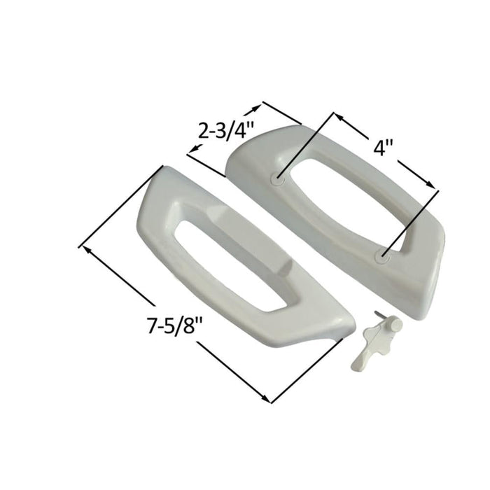 Sliding Glass Door Handle Set – 3 - 15/16" Screw Hole Spacing Replacement Patio Door Handle - Reflect Window & Door
