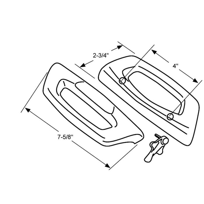 Sliding Glass Door Handle Set – 3 - 15/16" Screw Hole Spacing Replacement Patio Door Handle - Reflect Window & Door