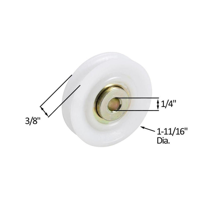 Sliding Glass Patio Door 1 - 11/16" Diameter x 3/8" Wide Nylon Ball - Bearing Replacement Roller - Reflect Window & Door