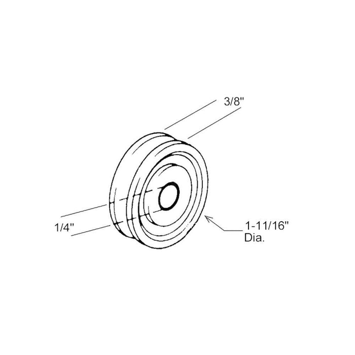 Sliding Glass Patio Door 1 - 11/16" Diameter x 3/8" Wide Nylon Ball - Bearing Replacement Roller - Reflect Window & Door