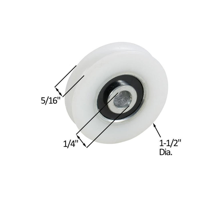 Sliding Glass Patio Door 1 - 1/2" Diameter x 5/16" Wide Nylon Ball - Bearing Replacement Roller - Reflect Window & Door