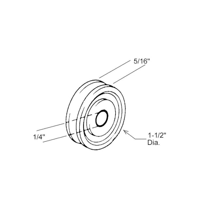 Sliding Glass Patio Door 1 - 1/2" Diameter x 5/16" Wide Nylon Ball - Bearing Replacement Roller - Reflect Window & Door