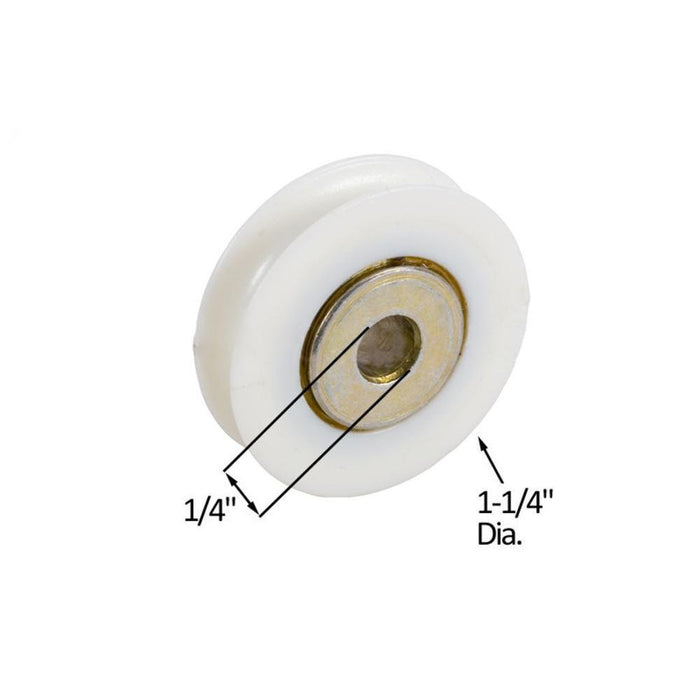 Sliding Glass Patio Door 1 - 1/4" Diameter x 3/8" Wide Nylon Ball - Bearing Replacement Roller - Reflect Window & Door