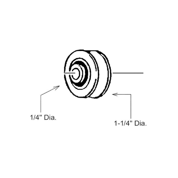 Sliding Glass Patio Door 1 - 1/4" Diameter x 3/8" Wide Nylon Ball - Bearing Replacement Roller - Reflect Window & Door
