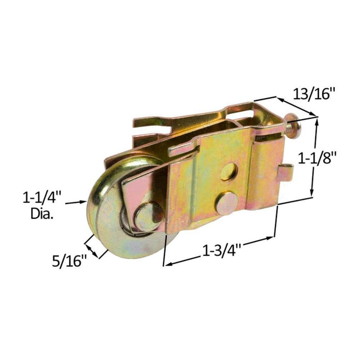 Sliding Glass Patio Door 1 - 1/4" Steel Ball Bearing Roller With 13/16" Wide Housing - Reflect Window & Door