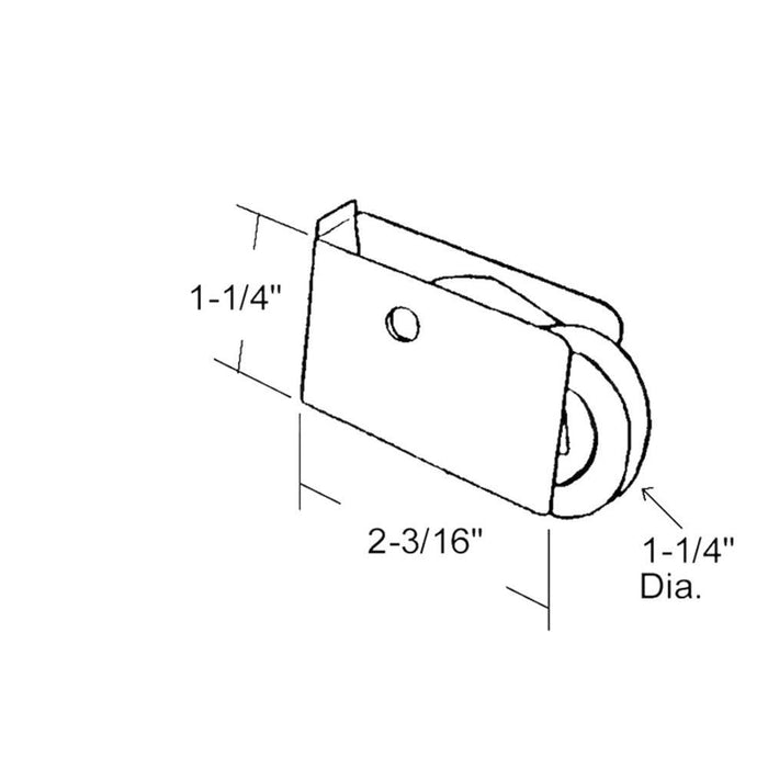 Sliding Glass Patio Door 1 - 1/4" Steel Ball Bearing Roller With 5/8" Wide Housing for Custom Doors - Reflect Window & Door