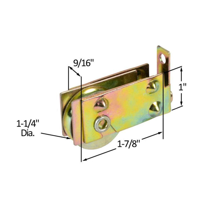 Sliding Glass Patio Door 1 - 1/4" Steel Ball Bearing Roller With 9/16" Wide Housing - Reflect Window & Door