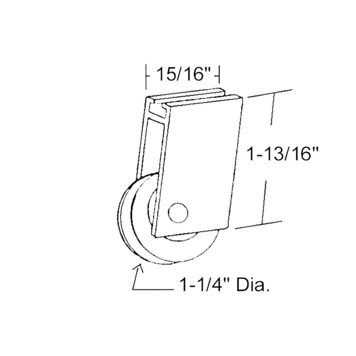 Sliding Glass Patio Door 1 - 1/4" Steel Ball Bearing Roller - Reflect Window & Door