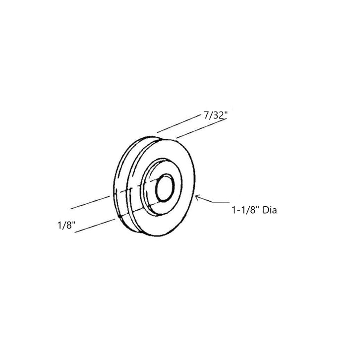 Sliding Glass Patio Door 1 - 1/8" Diameter x 7/32" Wide Steel Ball - Bearing Replacement Roller - Reflect Window & Door