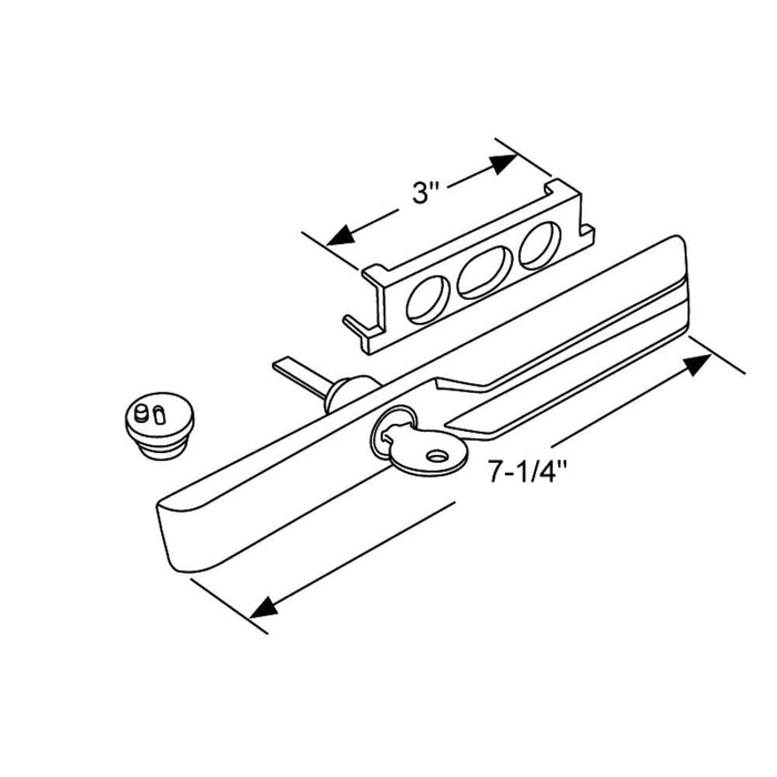 Sliding Glass Patio Door Exterior Locking Handle - Reflect Window & Door