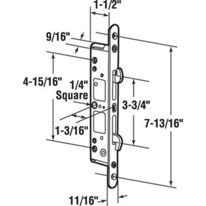 Sliding Glass Patio Door Mortise Two - Point Lock - Reflect Window & Door