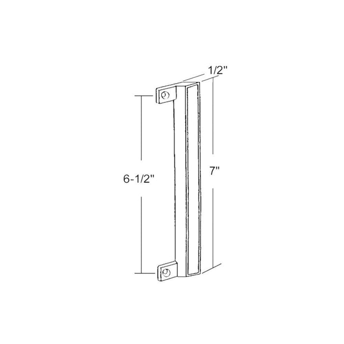 Sliding Glass Patio Door Pull; 6 - 1/2" Screw Holes - Reflect Window & Door