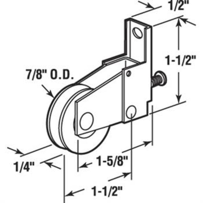 Sliding Patio Screen Door 7/8" Steel Ball Bearing Bottom Roller for Pacesetter Doors - Reflect Window & Door