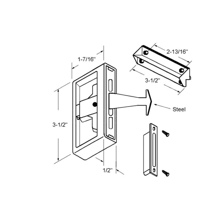 Sliding Patio Screen Door Handle – Locking, Black - Reflect Window & Door