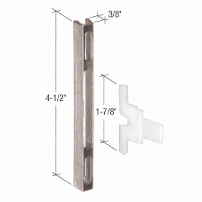 Sliding Patio Screen Door Latch and Strike with 4-1/2" Screw Holes for International Doors - Reflect Window & Door