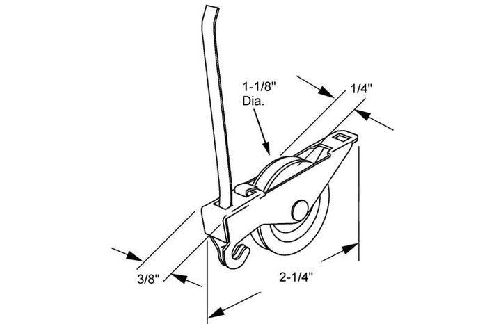 Sliding Patio Screen Door Spring Tension 1 - 1/8" Nylon Roller - Reflect Window & Door