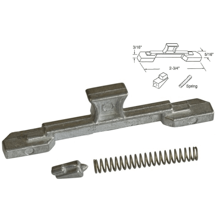 Sliding Window 2-3/4" Die Cast Plunger Lock - Reflect Window & Door