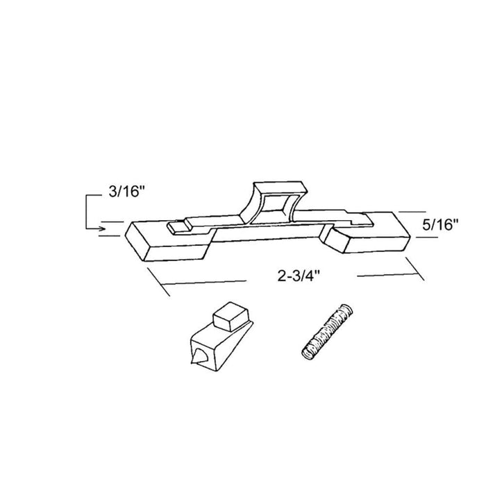 Sliding Window 2 - 3/4" Die Cast Plunger Lock - Reflect Window & Door
