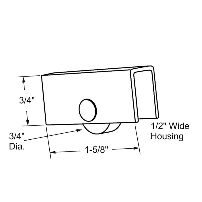 Sliding Window 3/4" Nylon Flat Roller For Wescraft Windows - Reflect Window & Door