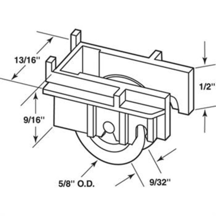 Sliding Window 5/8" Steel Roller Assembly - Reflect Window & Door