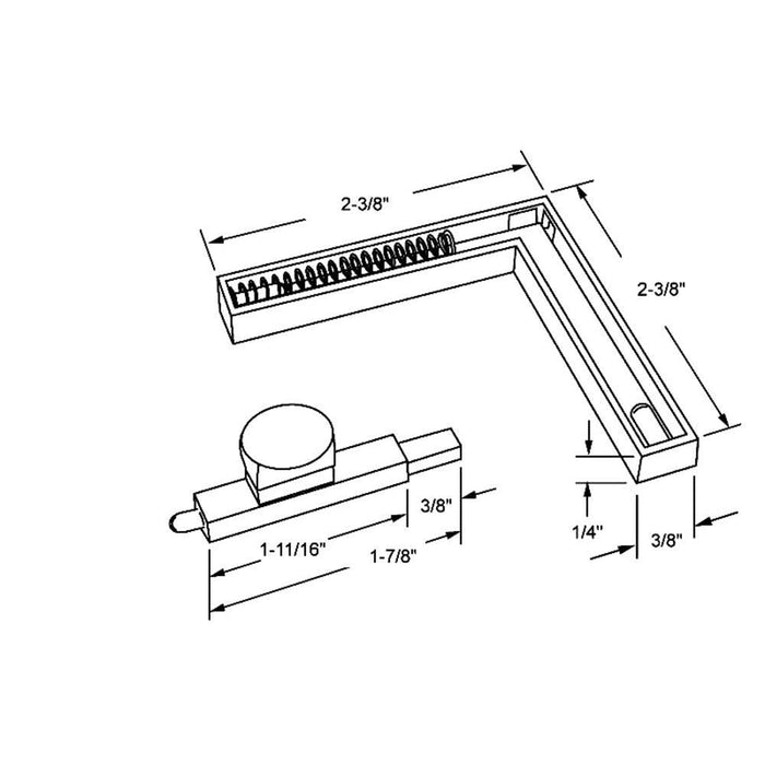 Sliding Window Corner Plunger Lock - Reflect Window & Door