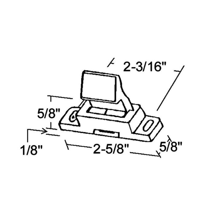 Sliding Window Lock with 2 - 3/16" Screw Holes - Reflect Window & Door