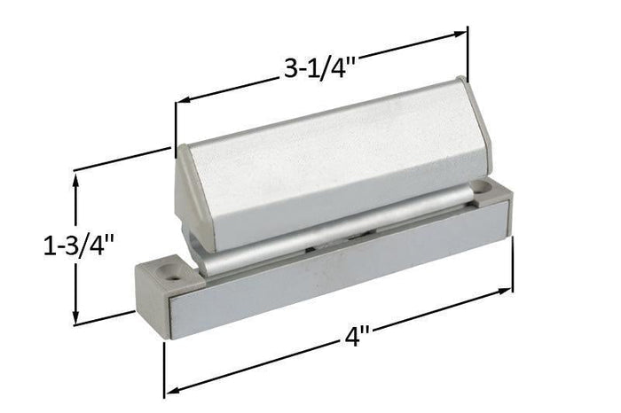 Sliding Window Security Lock – 4" Left Hand, Clear Anodized - Reflect Window & Door