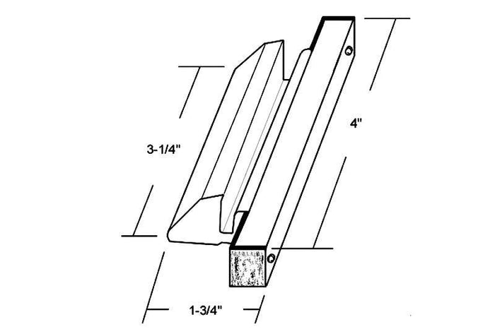 Sliding Window Security Lock – 4" Left Hand, Clear Anodized - Reflect Window & Door