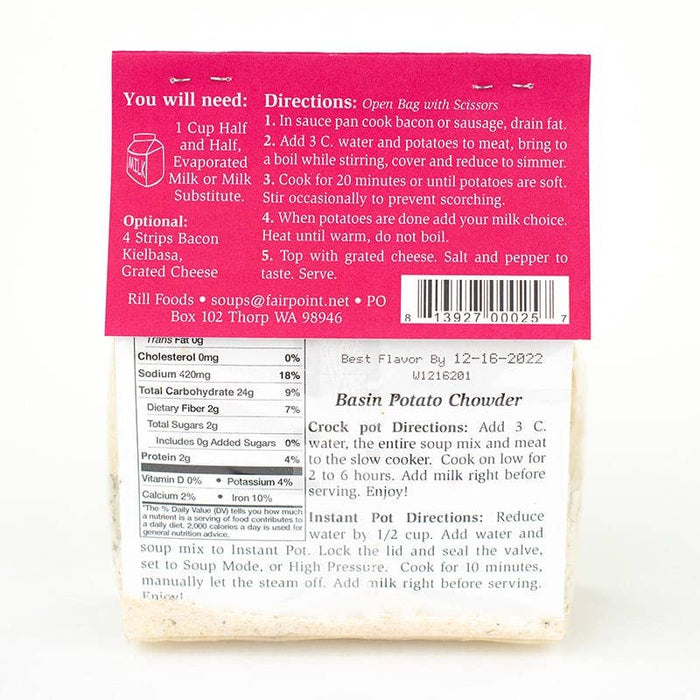 Small Basin Potato Soup Mix - Pine & Moss