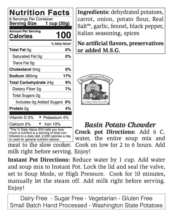 Small Basin Potato Soup Mix - Pine & Moss