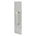 Solid Handle 6" Round Pull With 15" Plate - Aluminum - Reflect Window & Door