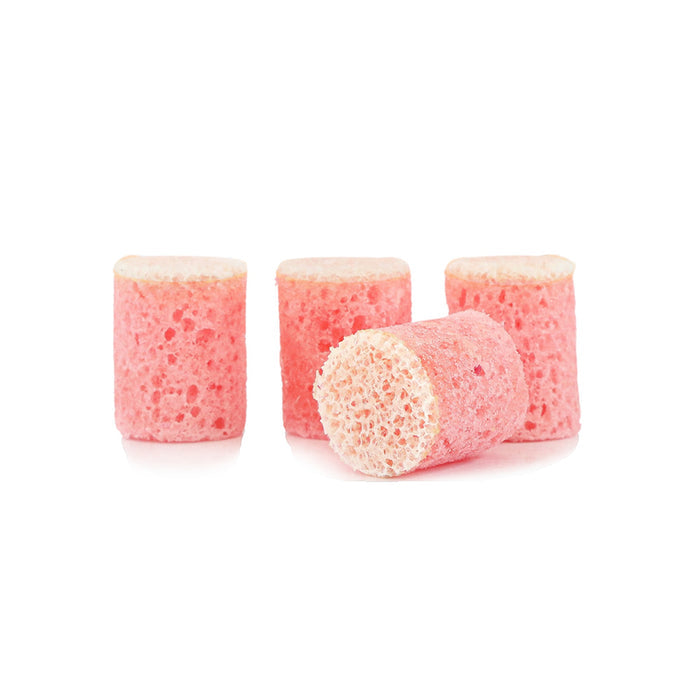 SPONGELLÉ Bubblegum PediPOP Buffer Bits - pink exfoliating foot sponges with porous texture