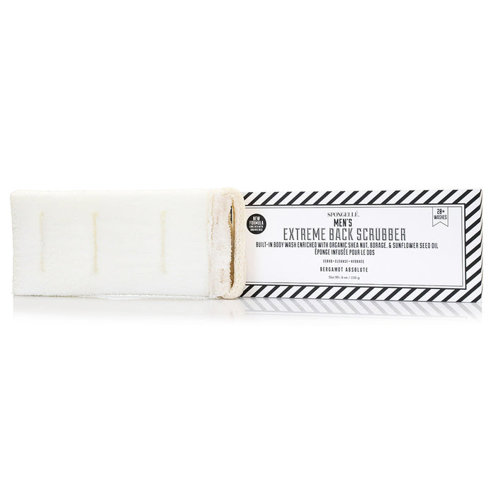 Spongellé Men's Extreme Back Scrubber with packaging on white background