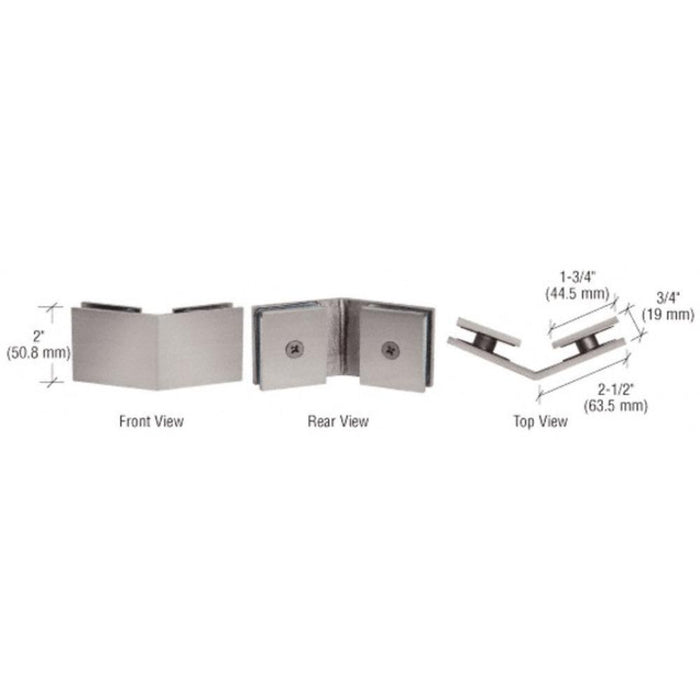 Square 135 Degree Glass - to - Glass Clamp - Reflect Window & Door