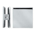 Square Style Hole - in - Glass Fixed Panel U - Clamp - Reflect Window & Door