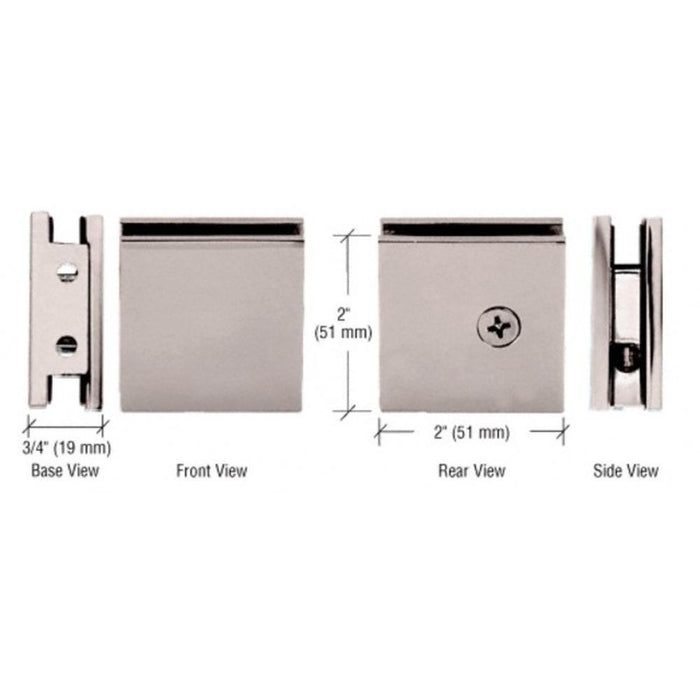 Square Style Notch - in - Glass Fixed Panel U - Clamp - Reflect Window & Door