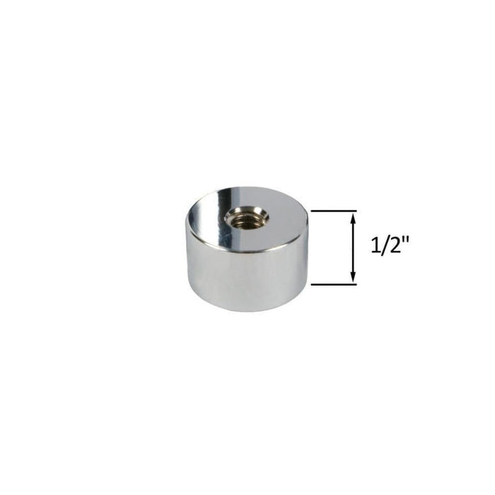 Standoff Bases (1 - 1/4" Diameter) (Satin Chrome) (Height 1/2") - Reflect Window & Door
