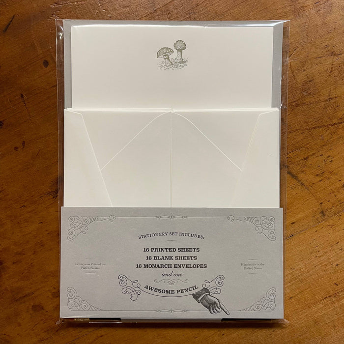 Stationery Set: Mushrooms, Letterpress Printed