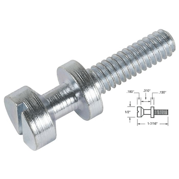 Commercial Store Front Door Panic Bar Bolt - 1/4" N.C. - Reflect Window & Door