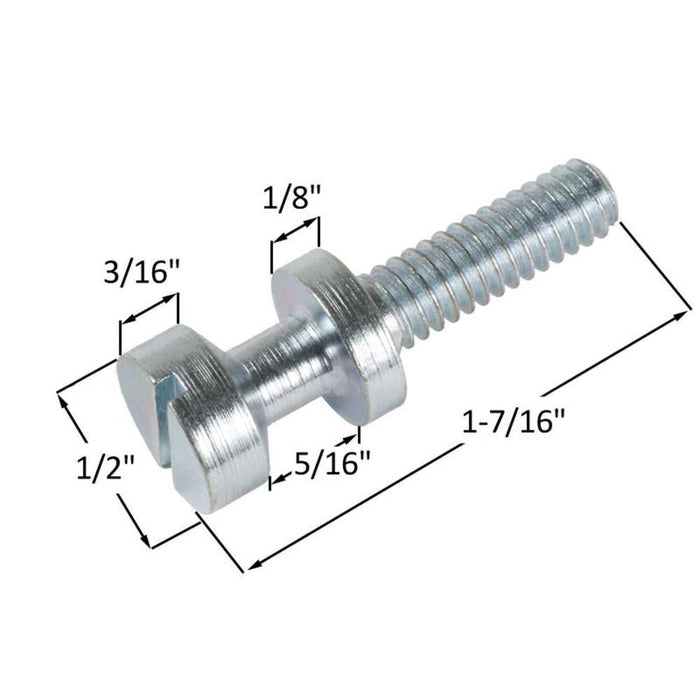 Storefront Door Panic Bar Bolt, 1/4" N.C., 1 - 7/16" Length - Reflect Window & Door